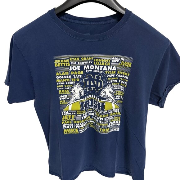 Notre Dame Fighting Irish T Shirt Mens Size Large All Time Greats Blue - Picture 1 of 5